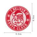 Christmas Santa Claus embroidered patch iron on cloth badge DIY festive clothing repair patch - DW9813-41