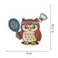 Toppa ricamata sport gufo cartone animato, distintivo termoadesivo per vestiti bambini. - Stile Gufo (DW9278-9)