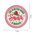Christmas embroidered patch iron on badge DIY clothing repair holiday slogan patch 7cm - DW9813-40