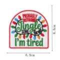 Christmas embroidered patch iron on badge funny holiday slogan applique clothing accessory - DW9813-35