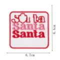 Square Christmas Santa embroidered patch iron on DIY clothing repair badge accessory 6.7x6.4cm - DW9813-33