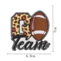 Embroidered football patch with leopard print, DIY decorative clothing accessory badge. - DW9807-29