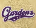 Κεντημένο σήμα chenille γράμμα Gardens DIY για ραψίματα ρούχων αξεσουάρ 31x16cm - M087