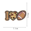 Cartoon leopard heart football embroidered patch clothing accessory DIY repair badge. - DW9807-30