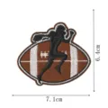 Football embroidery patch, running player design, 7.1x6.4cm clothing DIY accessory. - DW9807-31