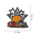 Cartoon football helmet embroidery patch DIY clothing accessory decorative badge decal. - DW9807-33