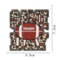 Leopard print football embroidered patch detail shot, cute cartoon garment accessory badge. - DW9807-36