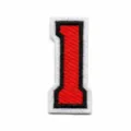 Embroidered number 1 patch iron on sew on fabric badge DIY applique for clothes jackets. - Number 1