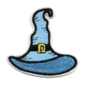 Blue witch hat embroidered patch cartoon clothing accessory DIY decorative badge iron on - Witch Hat Style (DW8495)