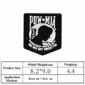 POW MIA gesticktes Aufnäher Bügelbild Abzeichen militärische Taktik Applikation 8.2x9cm - DW9013-6