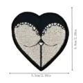 Parche bordado de corazón insignia de ropa DIY dibujos animados termoadesivo decoración 1pc - Estilo Corazón Divertido (DW8820)