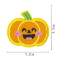 Cute Halloween pumpkin embroidery patch, colorful cartoon cloth sticker for apparel. - DW9173-8