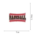 Baseball embroidered patch iron on badge appliques clothing accessory size 7x3.9cm decor - Embroidery Patch Style (DW9801-2)