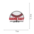 Embroidered baseball patch appliques, game day vibes cloth badge with iron-on adhesive. - Embroidery Patch Style (DW9801-7)