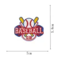 Baseball club embroidered patch iron on badge for clothing and apparel use 7x5.8cm - Embroidery Patch Style (DW9801-10)