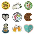 Gran set de parches bordados de dibujos animados, lindos emblemas de tela para ropa y bolsos. - Juego de 9 Piezas