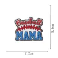 Baseball MAMA embroidered iron-on patch, team sports fabric badge sticker for clothes and hats. - Embroidery Patch Style (DW9801-22)