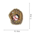 Embroidered baseball glove and ball patch detail, 7.4x6.4cm fabric badge for clothing DIY. - Embroidery Patch Style (DW9801-23)