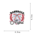 Baseball Mama embroidered patch iron on badge for clothing and hat DIY decoration with Liebe - Embroidery Patch Style (DW9801-35)