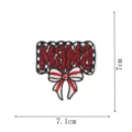 Baseball MAMA embroidered patch with red leopard print and bow, DIY clothing accessory size 7x7.1cm - Embroidery Patch Style (DW9801-36)