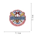 Baseball theme embroidered patch badge for clothing, hats and bags, detailed size 7.1cm. - Embroidery Patch Style (DW9801-38)