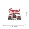 Baseball mom embroidered patch iron on badge for clothing hats and bags decoration. - Embroidery Patch Style (9DW801-43)