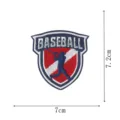 Baseball embroidered patch badge iron on applique clothing decorative backpack DIY repair logo 7cm - Embroidery Patch Style (DW9801-45)