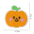 Cute pumpkin embroidered patch for clothing DIY, cartoon face iron on patch for Halloween decor. - DW9173-9
