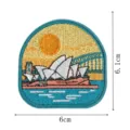 Sydney Opera House embroidered patch travel souvenir iron on badge clothing backpack decor - Sydney Opera House Style(DW9250-4)