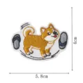 Cute Shiba Inu embroidery patch iron-on dog badge for clothing backpacks DIY decoration - Funny Dog Style (DW9249-5)