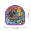 World travel destination embroidered patch iron on clothing badge scenic souvenir DIY - Landmark Style(DW9250-9)