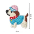 Cute cartoon dog embroidered patch for clothing DIY decoration, colorful and durable badge. - Cartoon Dog Style 5 (DW9195-5) / Hot Melt Adhesive