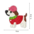Cute cartoon dog embroidery patch for clothing DIY decoration, colorful and durable. - Cartoon Dog Style 6 (DW9195-6) / Hot Melt Adhesive