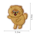 Cute puppy embroidered patch detail view, high quality iron-on badge for clothes and bags. - Funny Dog Style (DW9249-9)