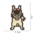 Lustiger Welpen-Stickaufnäher mit Schal-Detail, süßes Cartoon-Hunde-Bügelflick-Accessoire. - Schal Welpe(DW9244-1)
