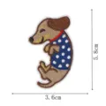 Cute dachshund embroidered patch for clothing, iron-on applique badge DIY accessory. - Dachshund Style 1
