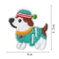 Cute cartoon dog embroidered patch for clothing DIY decoration, colorful badge accessory. - Cartoon Dog Style 9 (DW9195-9) / Hot Melt Adhesive