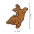 Cute cartoon dog embroidery patch iron on badge for clothing backpack DIY accessories detail - Cute Puppy Style (DW9248-1)
