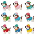 Cute cartoon dog embroidery patches for clothing DIY accessories, 9pcs colorful cute puppy badges. - Cartoon Dog Set of 9 (DW9195) / Hot Melt Adhesive