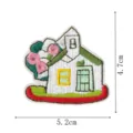 Joli mini patch de broderie dessin animé maison badge en tissu décoratif pour poupées - Style DW9196-3