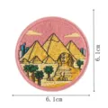 Toppa ricamata creativa di monumento mondiale con piramide egizia e design di sfinge. - DW9253-8