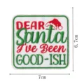 Christmas embroidered patch iron on funny Santa letter badge DIY clothing repair accessory. - DW9813-28