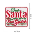 Christmas embroidered patch iron on cute Santa holiday slogan badge DIY clothing accessory - DW9813-27