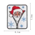 Santa Claus zipper embroidery patch cute square clothing repair iron-on sticker accessory - DW9813-19