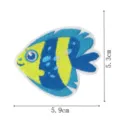 Blue and yellow tropical fish embroidered patch for clothing decoration and repair craft. - Tropical Fish Style(DW9803-46)