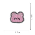 Joli patch brodé animal rose accessoire de vêtement DIY, petit badge d'ours dessin animé. - DW9109-6