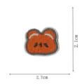 Joli patch brode animal orange, petit badge en tissu dessin anime pour vetement enfants. - DW9109-8
