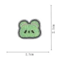 Joli patch brodé animal, petit visage d'ours vert, accessoire de vêtement pour décoration. - DW9109-9
