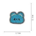 Joli patch brodé animal bleu accessoire de vêtement DIY insigne décoratif mignon 2.7cm - DW9109-12