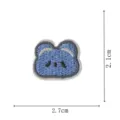 Détail de l'écusson brodé animal bleu mignon, petit accessoire de vêtement d'ours. - DW9109-14
